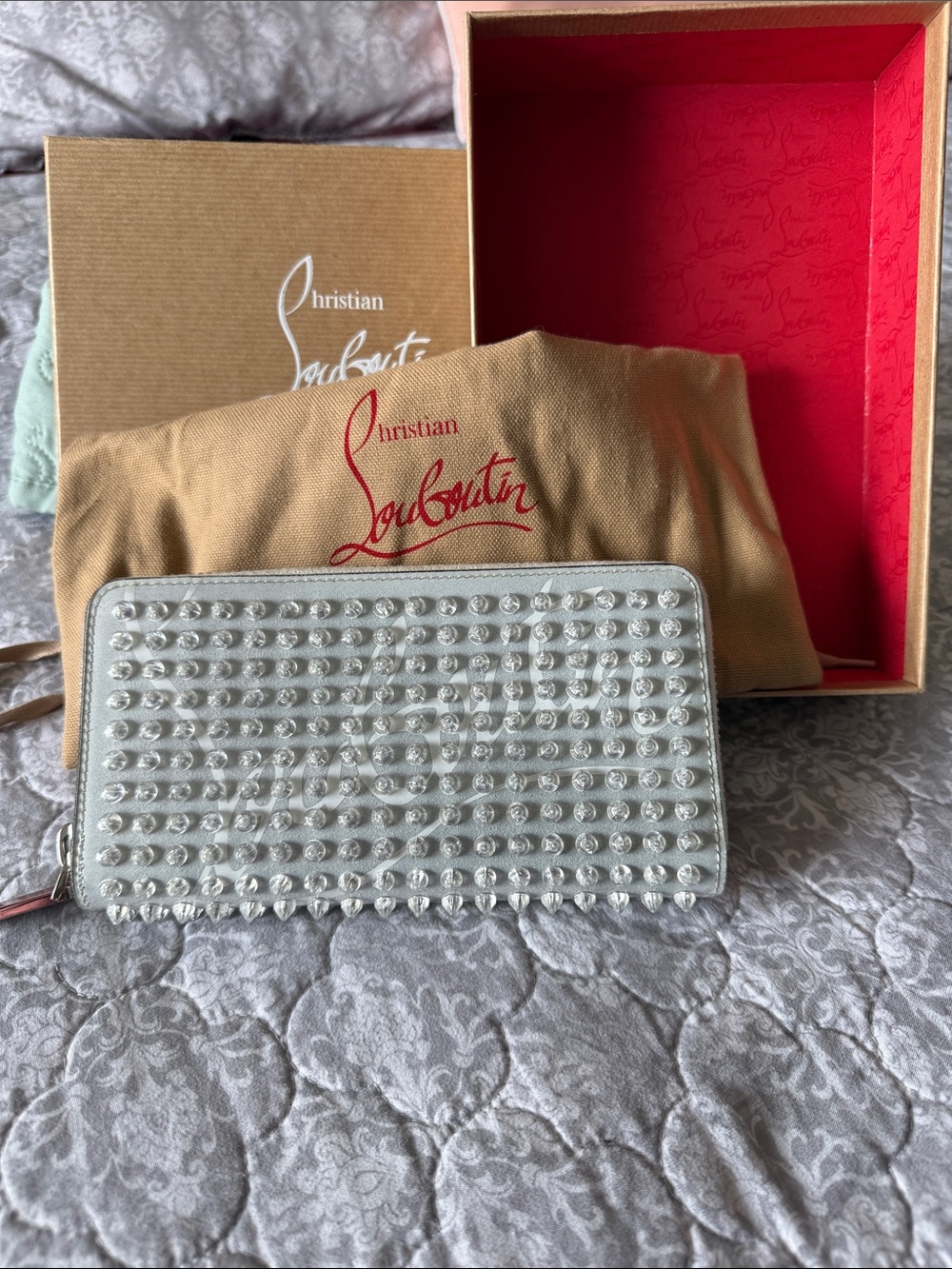 Christian Louboutin Tan Dust Bag and Box Set